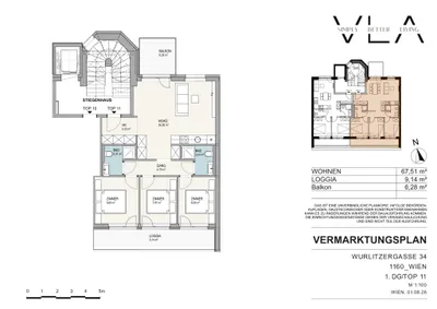 4-Zimmer-Wohnung kaufen in Wien – 67,51 m², € 566.500 – Bild 6 von 6