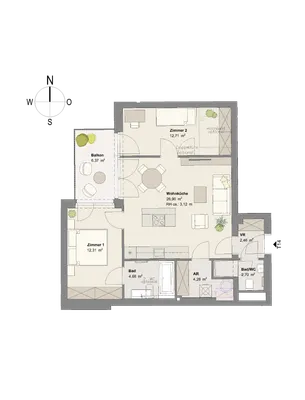 3-Zimmer-Wohnung kaufen in Wien – 69,23 m², € 550.400 – Bild 9 von 9