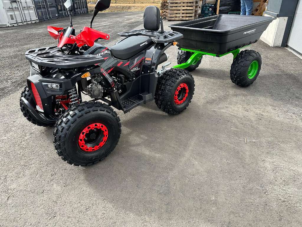 Nitro Motors Aktion!!!Quad 125ccm MRM Hunter 3 Gang Semiautom mit Rg und Anhänger Quad