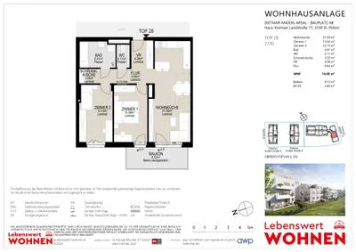 1-Zimmer-Wohnung mieten in Sankt Pölten – 74,88 m², € 952 – Bild 10 von 14