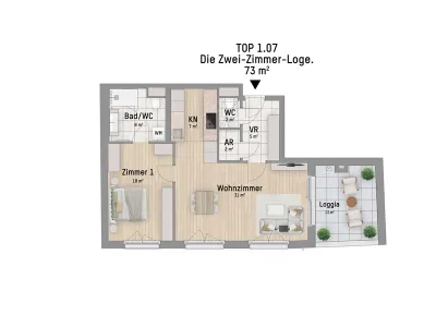 2-Zimmer-Wohnung kaufen in Wien – 72,61 m², € 419.900 – Bild 3 von 6