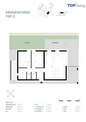 3-Zimmer-Wohnung kaufen in Weiz – 87,34 m², € 402.900 – Bild 4 von 4