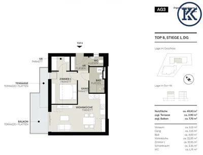 2-Zimmer-Wohnung kaufen in Wien – 49,63 m², € 479.000 – Bild 11 von 13