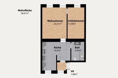 Wohnung kaufen in Wien – 57 m², € 240.000 – Bild 6 von 7