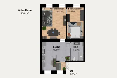 Wohnung kaufen in Wien – 57 m², € 240.000 – Bild 7 von 7