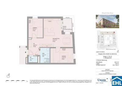 3-Zimmer-Wohnung mieten in Graz – 59,9 m², € 935 – Bild 28 von 28