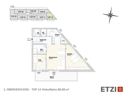3-Zimmer-Wohnung kaufen in Krems Land – 80,58 m², € 368.550 – Bild 11 von 14