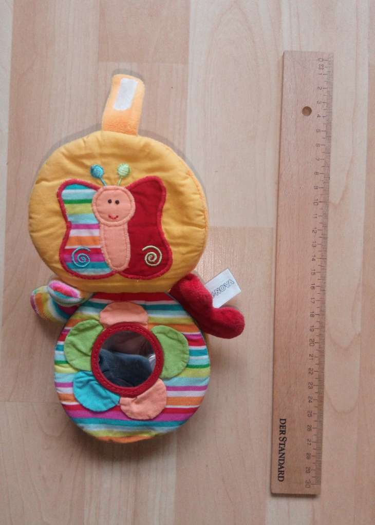 Umblätterbares Baby Nova Knuffel- und Motorik Stoffspielzeug