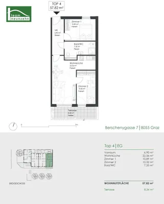 3-Zimmer-Wohnung kaufen in Graz – 57,82 m², € 270.000 – Bild 10 von 10