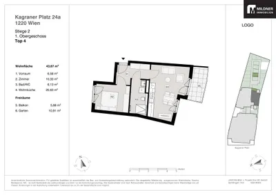 2-Zimmer-Wohnung kaufen in Wien – 43,67 m², € 324.366 – Bild 12 von 12