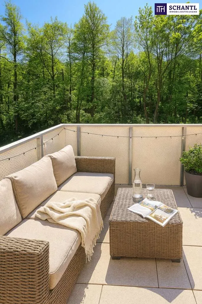 FIRE SALE!! Ein Platz, der mehr kann als wohnen. Wohnen mit WOW-Effekt! Riesiger Balkon und Terrasse + Privater Dachgarten + Grün wohin das Auge reicht + Luftwärmepumpe! - Widok 3