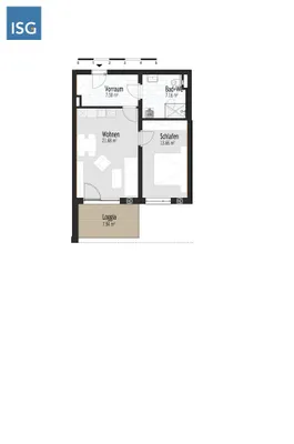 2-Zimmer-Wohnung mieten in Schärding – 50 m², € 580 – Bild 2 von 7