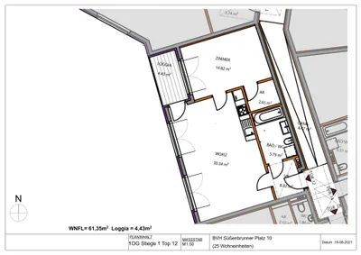2-Zimmer-Wohnung kaufen in Wien – 56,37 m², € 286.990 – Bild 4 von 4