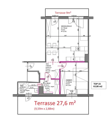 2-Zimmer-Wohnung mieten in Wien – 64 m², € 999 – Bild 22 von 22
