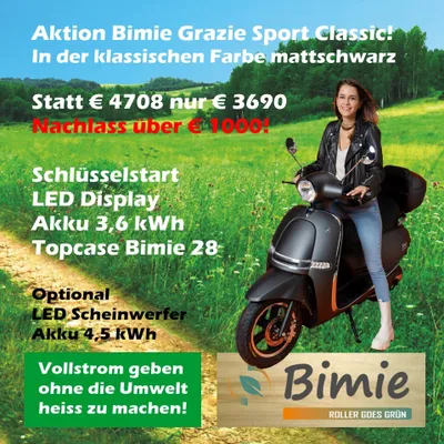 Bimie Grazie Sport Classic Mattschwarz