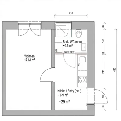 1-Zimmer-Wohnung mieten in Graz – 29 m², € 490 – Bild 16 von 16