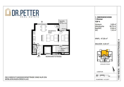 1-Zimmer-Wohnung mieten in Wien – 47,59 m², € 860 – Bild 17 von 17