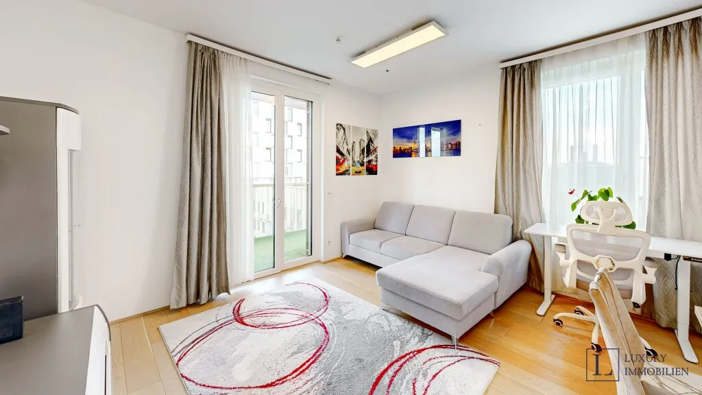 Möblierte 2-Zimmer-Wohnung mit Terrasse und Fernblick zu vermieten — Quartier Belvedere, Wien