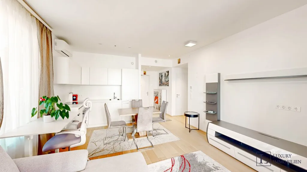 Möblierte 2-Zimmer-Wohnung mit Terrasse und Fernblick zu vermieten — Quartier Belvedere - Ansicht 2