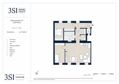 3-Zimmer-Wohnung kaufen in Wien – 79 m², € 521.000 – Bild 12 von 12