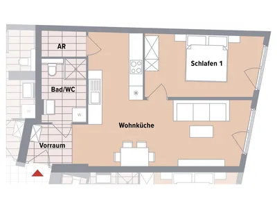 2-Zimmer-Wohnung kaufen in Wien – 50,22 m², € 303.000 – Bild 4 von 4