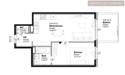 2-Zimmer-Wohnung mieten in Wien – 46 m², € 849 – Bild 8 von 8