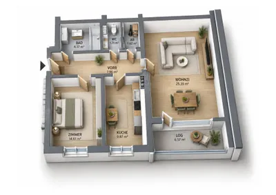 2-Zimmer-Wohnung mieten in Sankt Pölten Land – 65,49 m², € 724 – Bild 9 von 9