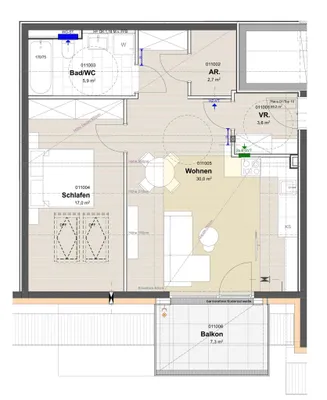2-Zimmer-Wohnung kaufen in Salzburg-Umgebung – 59 m², € 435.000 – Bild 7 von 7