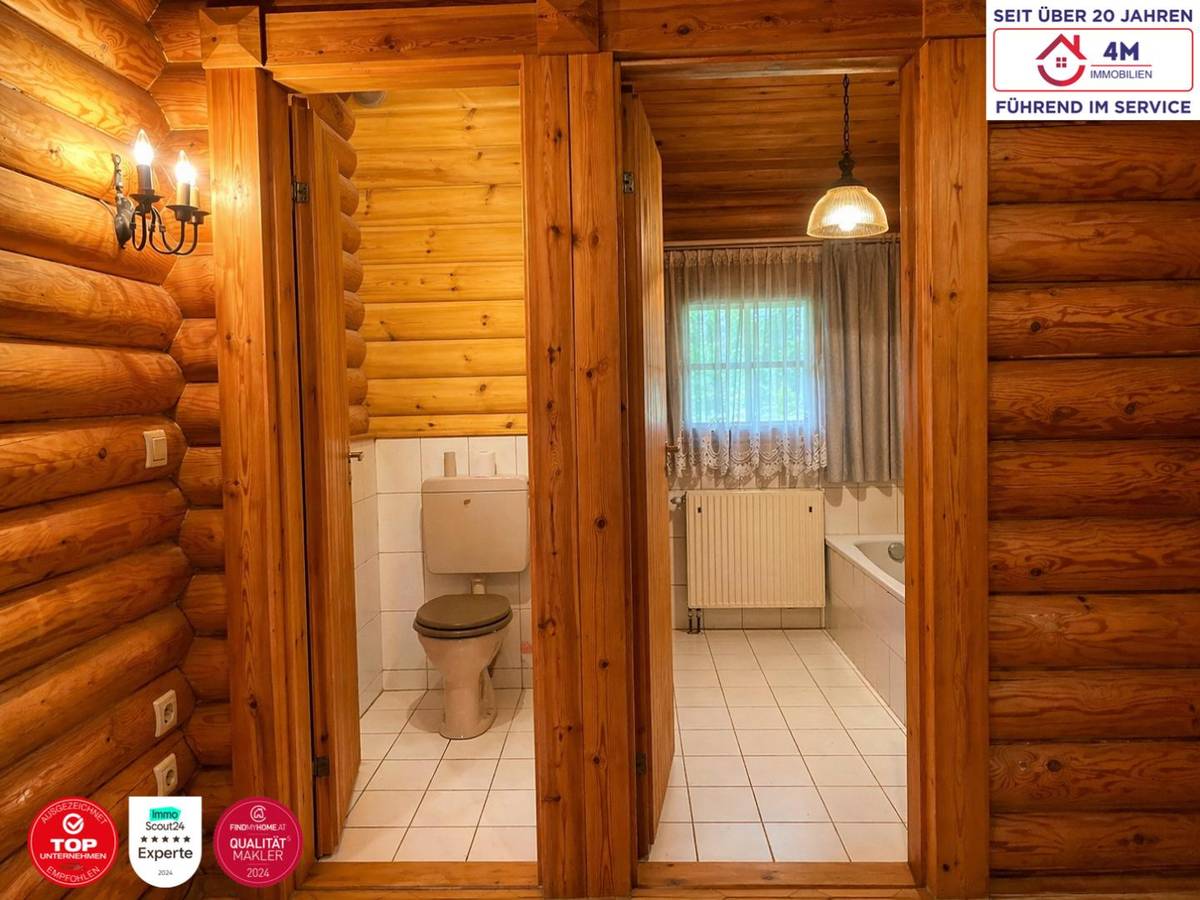 Wohnen im ruhen Hagenbrunn - Holzhaus mit ca. 2550 m² großem Garten! - Ansicht 3
