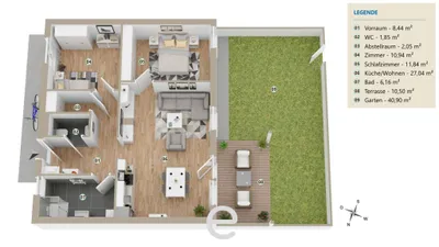 3-Zimmer-Wohnung kaufen in Wels – 68,38 m², € 371.100 – Bild 2 von 12