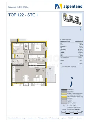 3-Zimmer-Wohnung mieten in Sankt Pölten – 71,33 m², € 797 – Bild 13 von 13