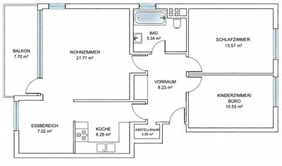 3-Zimmer-Wohnung mieten in Linz Land – 75 m², € 1.490 – Bild 13 von 13
