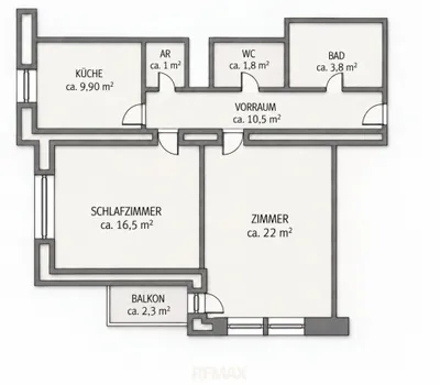 2-Zimmer-Wohnung kaufen in Wiener Neustadt – 66,9 m², € 139.000 – Bild 16 von 16