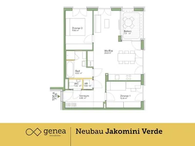 3-Zimmer-Wohnung kaufen in Graz – 69,92 m², € 362.000 – Bild 2 von 16