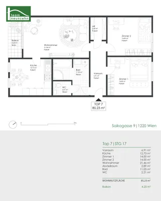 3-Zimmer-Wohnung kaufen in Wien – 85,23 m², € 395.000 – Bild 32 von 32