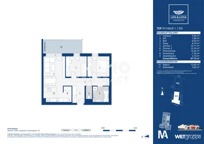 3-Zimmer-Wohnung kaufen in Krems Land – 67,72 m², € 318.000 – Bild 10 von 10