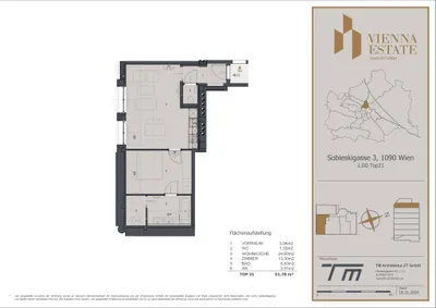 2-Zimmer-Wohnung mieten in Wien – 51,78 m², € 1.299 – Bild 9 von 9