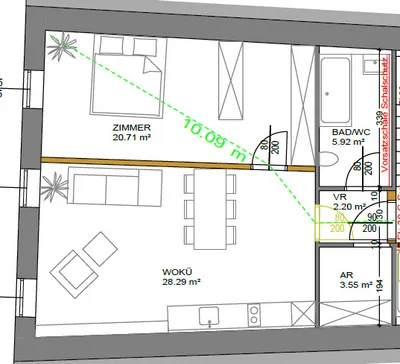 2-Zimmer-Wohnung kaufen in Braunau am Inn – 60,67 m², € 168.663 – Bild 3 von 3