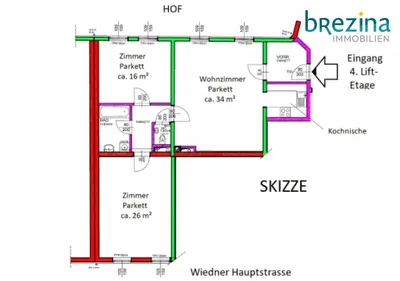 3-Zimmer-Wohnung mieten in Wien – 96,3 m², € 1.544 – Bild 14 von 15