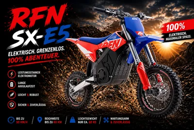 Apollo Apollino Dirtbike Elektro RFN SX-E5 Motocross -...