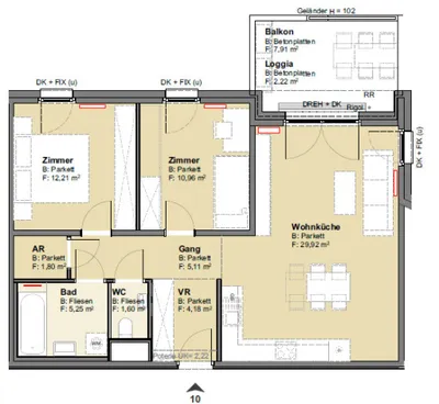 3-Zimmer-Wohnung mieten in Wien – 71,03 m², € 1.203 – Bild 7 von 7