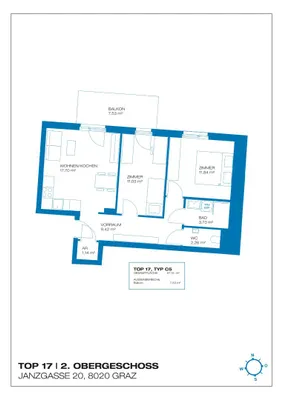 3-Zimmer-Wohnung mieten in Graz – 57,12 m², € 773 – Bild 3 von 14