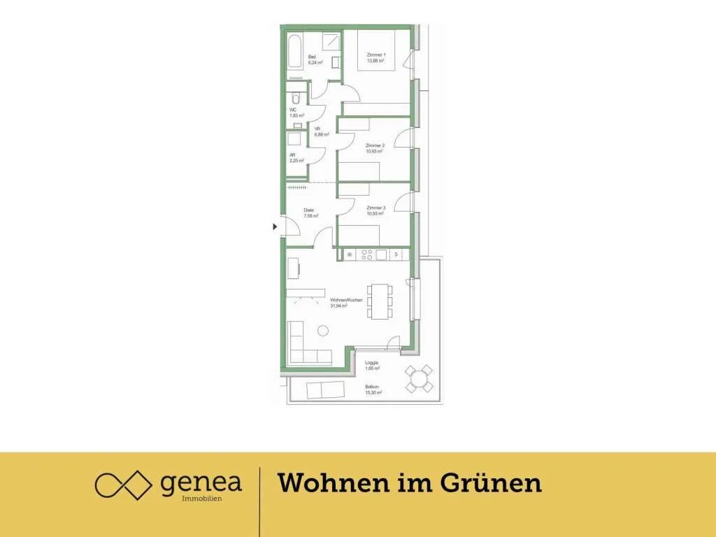 Provisionsfrei | Moderne Wohnungen in Jakomini Verde | Urbanes Leben trifft Erholung - Ansicht 3