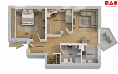 3-Zimmer-Wohnung mieten in Leoben – 69,26 m², € 724 – Bild 9 von 9