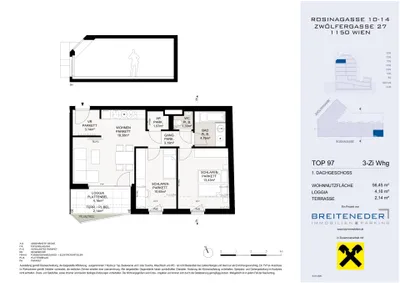 3-Zimmer-Wohnung kaufen in Wien – 56,45 m², € 413.100 – Bild 4 von 4