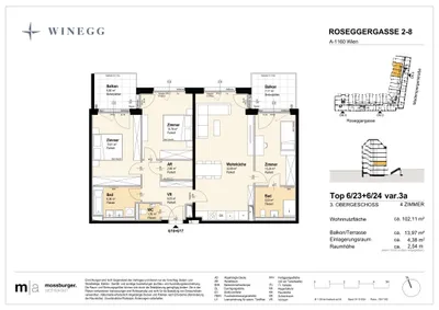4-Zimmer-Wohnung kaufen in Wien – 102,11 m², € 720.200 – Bild 7 von 7