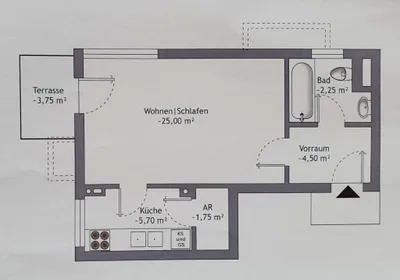1-Zimmer-Wohnung mieten in Salzburg-Umgebung – 39 m², € 689 – Bild 13 von 13