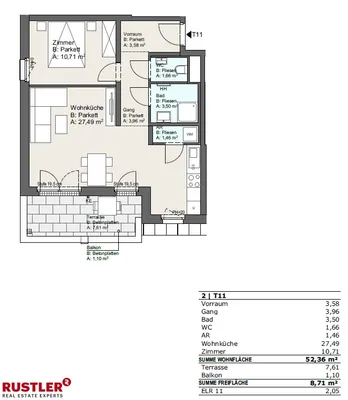 2-Zimmer-Wohnung kaufen in Wien – 52,36 m², € 341.040 – Bild 6 von 17