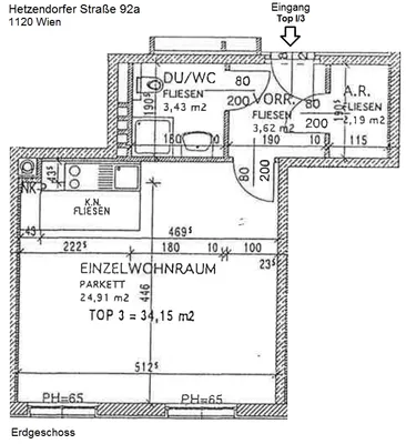 1-Zimmer-Wohnung mieten in Wien – 34,15 m², € 613 – Bild 11 von 12