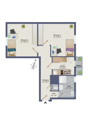 2-Zimmer-Wohnung mieten in Graz – 56,43 m², € 799 – Bild 19 von 19
